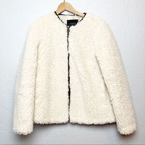 Marc New York White Oversized Fur Jacket M